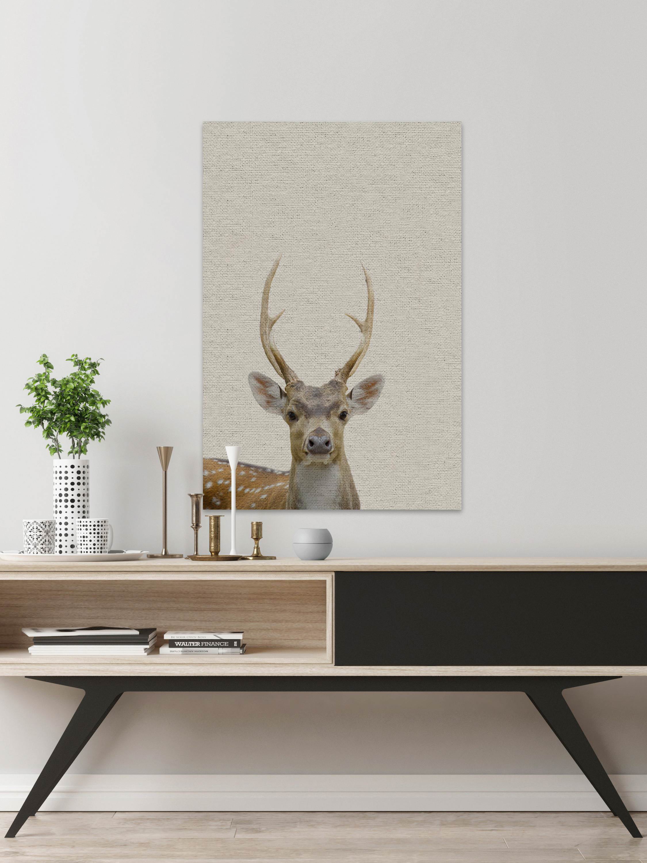 Little Antler Painting Print on Wrapped Canvas