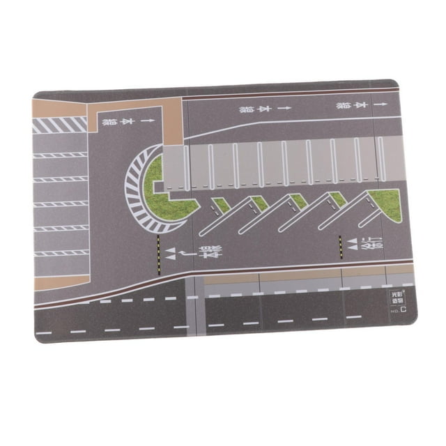 Estacionamiento a escala 1/64, garaje de fundición a presión para modelos de coches, fondo de alfombra para escena de diorama de coches para juguetes C