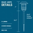 thumbnail image 6 of Bell + Howell Smart Solar Pathway Lights, Warm Flame Outdoor Lighting, 6 of 8