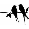 thumbnail image 1 of Decoración de pájaros de metal – Decoración de pared de hierro forjado con colibrí negro | Silueta de estatuas de pájaros Ha-nging para patio al aire libre, césped, jardín, hogar, 1 of 5