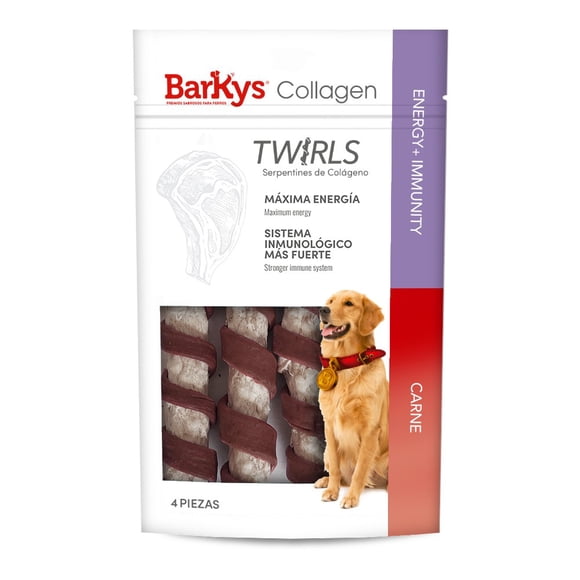 Premios para Perro Barkys Colageno Serpentin Carne 4 pz