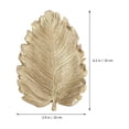 thumbnail image 6 of DEEPCRAFF Ring Holder Dish Golden Alloy 1pc Leaf Shape Storage Plate for Women, 6 of 7
