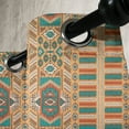 thumbnail image 3 of Ambesonne Aztec Grommet Curtain, Tribal Bohemian Illustration, 50" x 120", Apricot Orange and Teal, 3 of 6