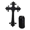 thumbnail image 5 of Rustic Southwestern Fleur De Lis French Lily Turquoise Gems Christian Wall Cross, 5 of 9