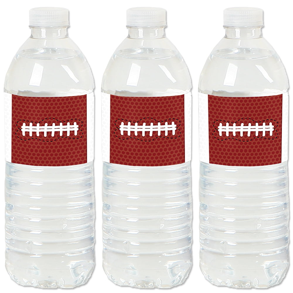 Football Party Theme Water Bottle labels Birthday Team School 
