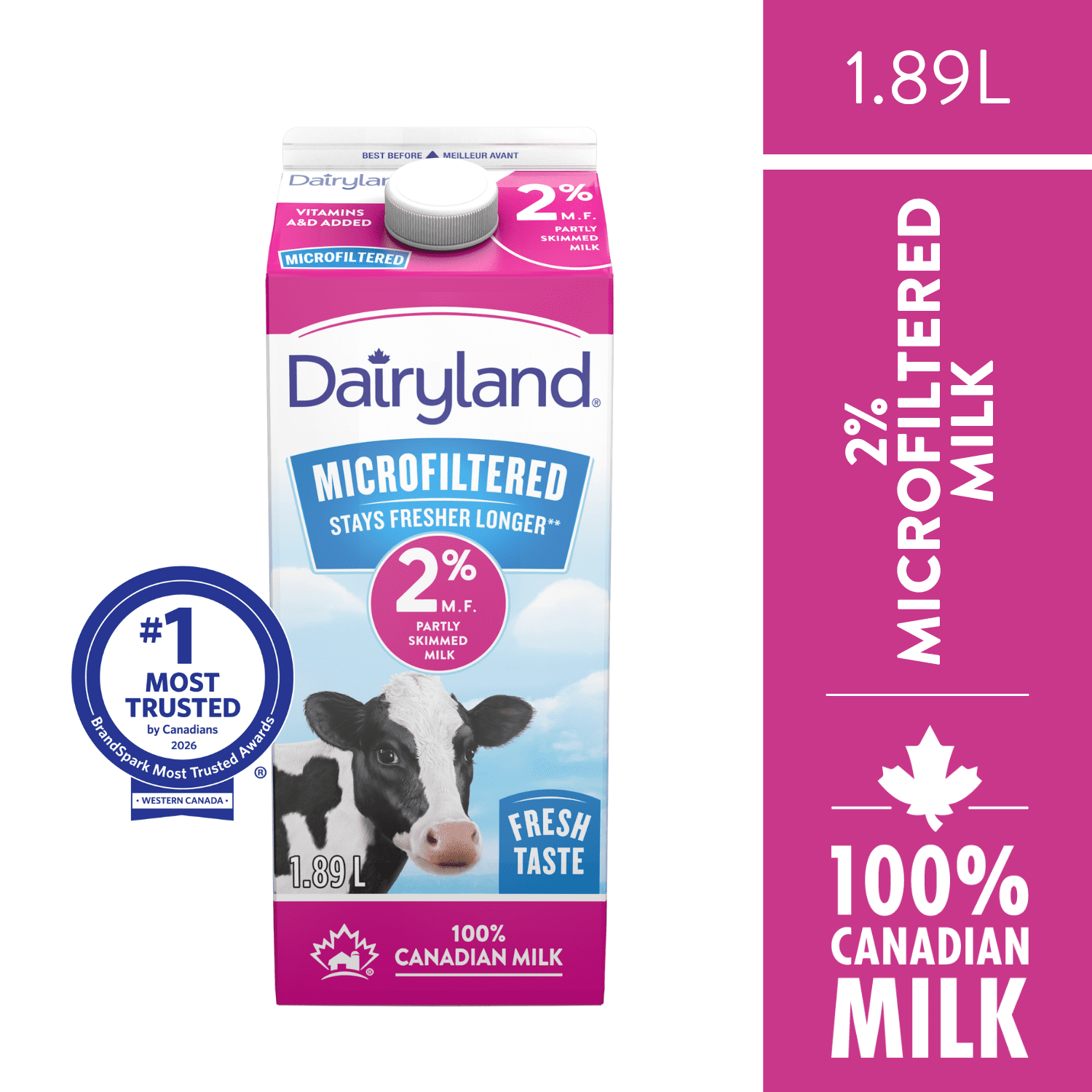 Dairyland Microfiltered 2% Partly Skimmed Milk - Walmart.ca
