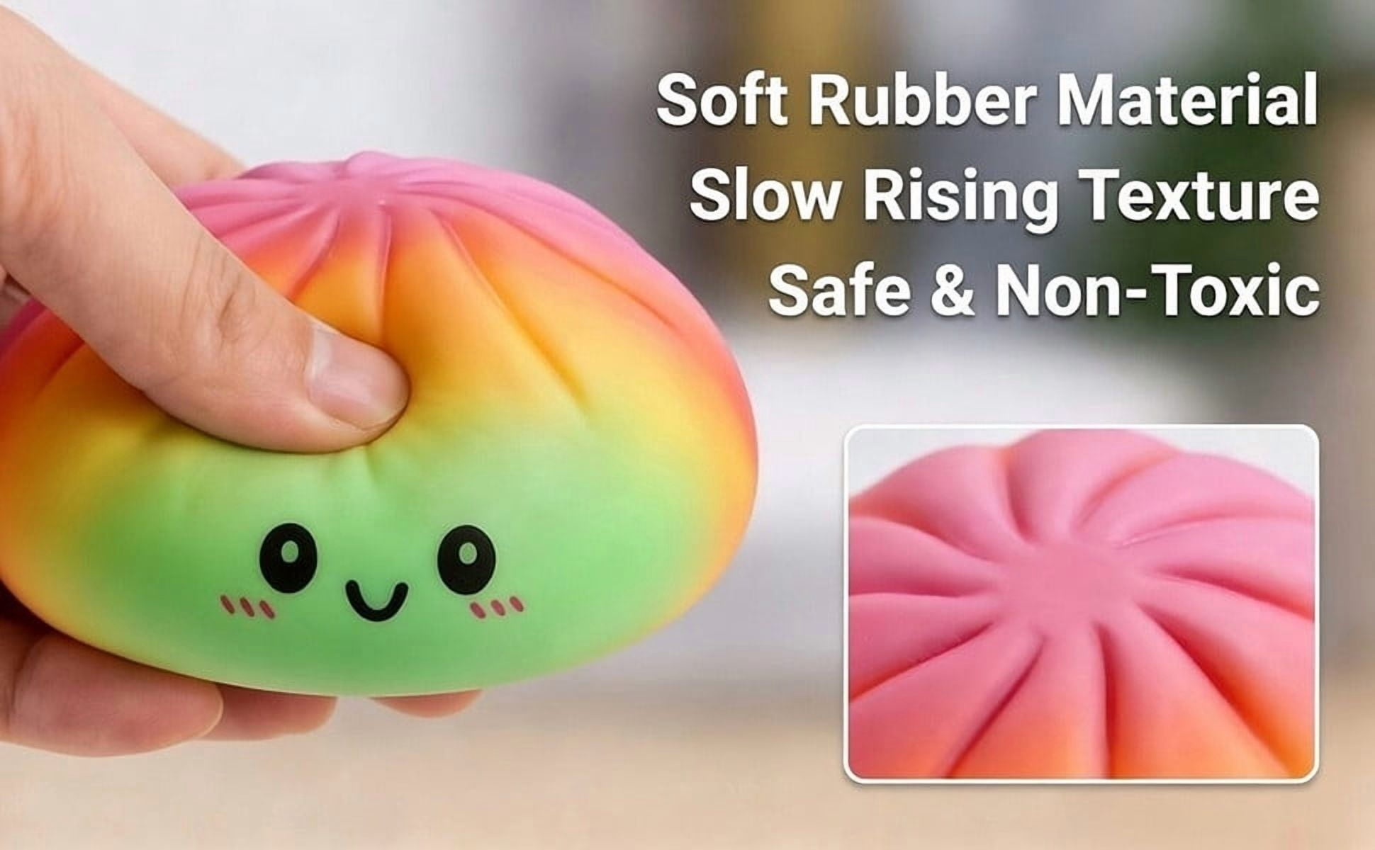 25CM Giant Dumpling Squishy Toy, Soft Slow Rising Big Stress Ball for Adults Anxiety Relief, Cute Decompression Fidget Tool