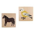 thumbnail image 1 of 2pcs Rompecabezas Juguetes de Construcción de Educación Aprendizaje Animal CUTICAT Juguete de rompecabezas de madera, 1 of 7