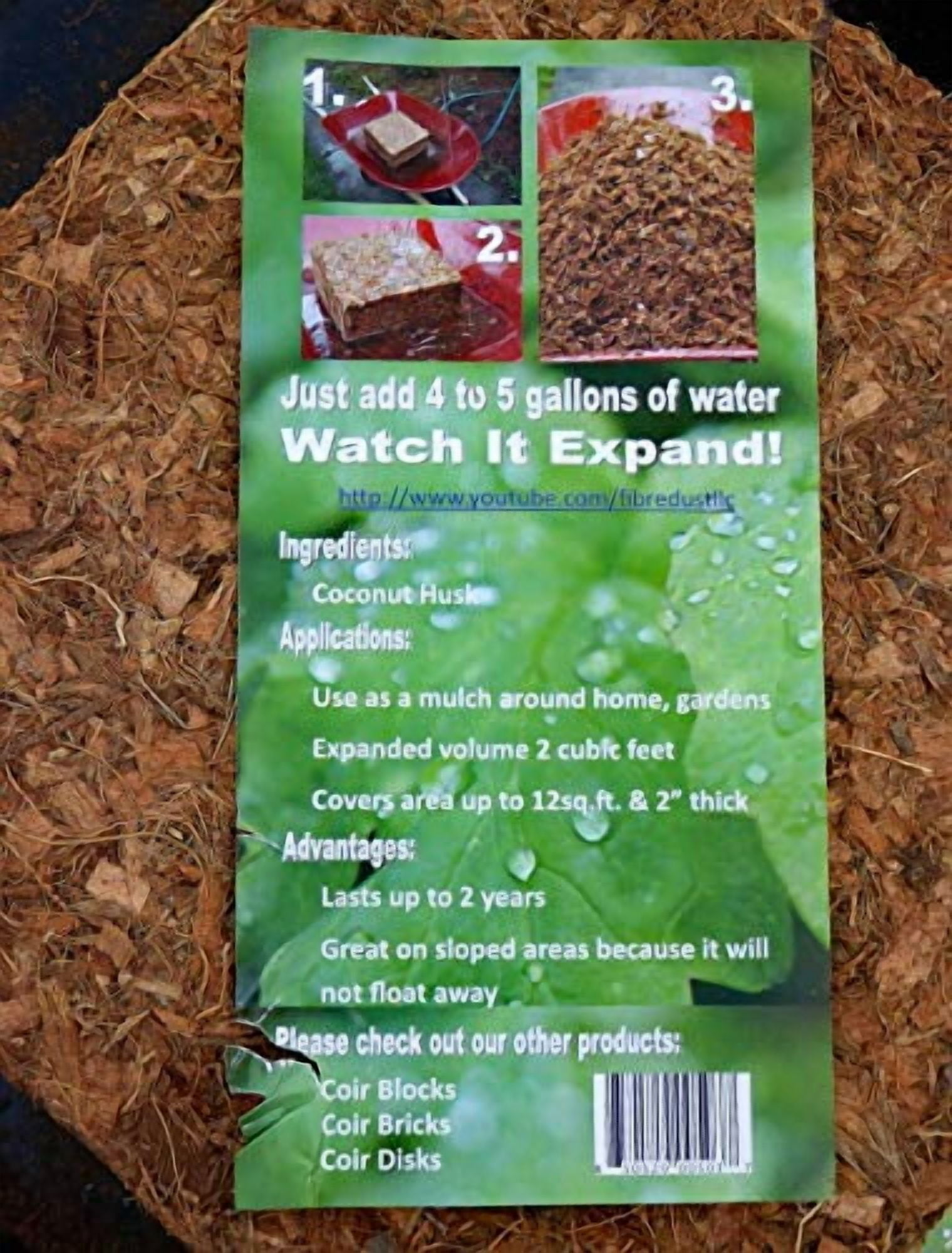 Coco Mulch, 11- Pounds (2 Pack)