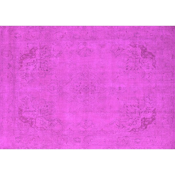 Ahgly Company Indoor Rectangle Oriental Pink Industrial Area Rugs, 5' x 7'