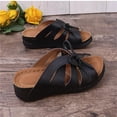 thumbnail image 6 of Summer Sandals,Womens Walking Sandals,Comfortable Sandals for Women,Wide Sandals for Women,Wedge Sandals,Women's Solid Color Flat Bottomed Casual Beach Shoes, Sandals, Women's Shoes,Black,6.5, 6 of 6