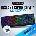 thumbnail image 2 of KLIM Chroma Clavier de Jeu Sans Fil RVB – Silencieux, Rétroéclairé, Rechargeable – PC/PS5/PS4/Xbox/Mac – Noir, 2 of 8