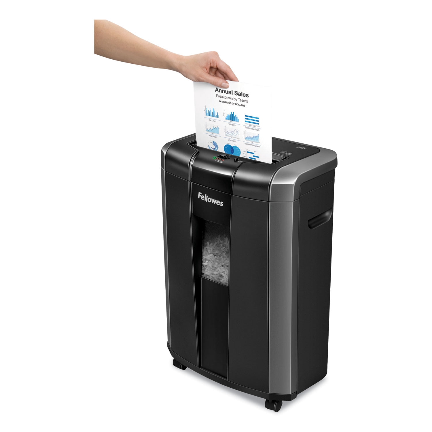 Fellowes Mfg. Co. Powershred 76ct Cross-cut Shredder, 16 Manual Sheet Capacity