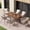 Beige, variant on 5 Pieces Outdoor Patio Dining Set, Outdoor Contemporary Acacia Wood Table and Chairs Set for Garden & Poolside, Yellow
