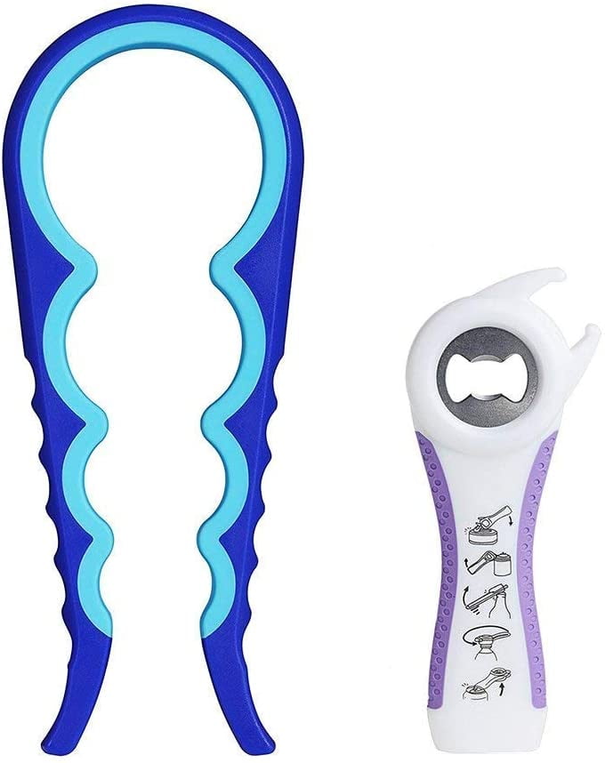 Jar Opener & Bottle Can Opener Multifunction Bottle Lid Grippers for