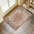 thumbnail image 4 of Bohemian Orange Ethnic Patterned Carpet Welcome Doormat for Indoor/Outdoor Entrance Bohemian Orange Ethnic Patterned Carpet Decoration Door Mat Kitchen Door Mat Bedroom Doormat 17x30 Inch, 4 of 6