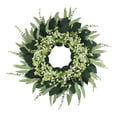 thumbnail image 2 of Veeogra Artificial Floral Wreath,Front Door Wreath,24" Green Baby Breath Greenery Wreath,Rustic Handmade Floral Decor,Spring Summer Wreaths,Indoor & Outdoor Decor,Outdoor Wreaths For Front Door, 2 of 9