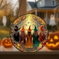 thumbnail image 3 of Girls Will Be Girls Witch Glass Suncatcher, Fall Witch Window Hanging, Witch Spooky Halloween Home Decor, Witches Dancing Suncatcher 4327268415, 3 of 4