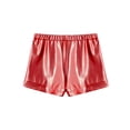 thumbnail image 2 of inlzdz Kids Girls Shiny Sequin Dance Shorts Gymnastics Athletic Tumbling Bottoms Boyshorts Red 6, 2 of 5
