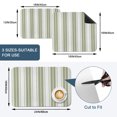 thumbnail image 5 of Sage Green Striped Dish Drying Mats for Kitchen Counter, Vertical Stripe Modern Minimalist Absorbent Coffee Bar Mat with Non-slip Rubber Backed Quick Drying Dish Rack Pad 16"x24", 5 of 9