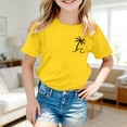 thumbnail image 2 of Bright Summer Graphic Tee for Girls | Lightweight Casual Short Sleeve Top with Cheerful Print for Everyday Wear, 2 of 5