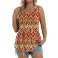thumbnail image 3 of Fantaslook Womens Tank Tops Dressy Casual Sleeveless Blouses Crew Neck Pleated Tunic Shirts Summer Tops, 3 of 9