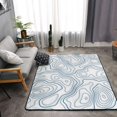 thumbnail image 3 of LNWH Abstract Blue Line Stripe Rug for Bedroom Living Room, Non-Slip Soft Foldable Carpet, 63" x 48", 3 of 6