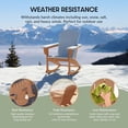 thumbnail image 4 of Westintrends Malibu Rocking Chair Outdoor, All Weather Resistant Poly Lumber Classic Porch Rocker Chair, 350 lbs Support Patio Lawn Plastic Adirondack Chair, Teak, 4 of 13