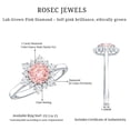 thumbnail image 6 of Rosec Jewels IGI Certified 1 Carat Lab Grown Pink Diamond Engagement Ring (VS1 Grade) - Fancy Pink and White Diamond Ring - Ready To Gift, 925 Sterling Silver, US 4.00, 6 of 9