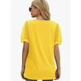 thumbnail image 5 of Womens Summer Casual Shirts Short Sleeve Tunic V Neck Trendy Blouses Tops, 5 of 5