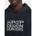thumbnail image 4 of K-Pop Demon Hunters, Men's & Big Men's Graphic Hoodie with Overshoulder Print, Sizes XS-5XL, 4 of 5