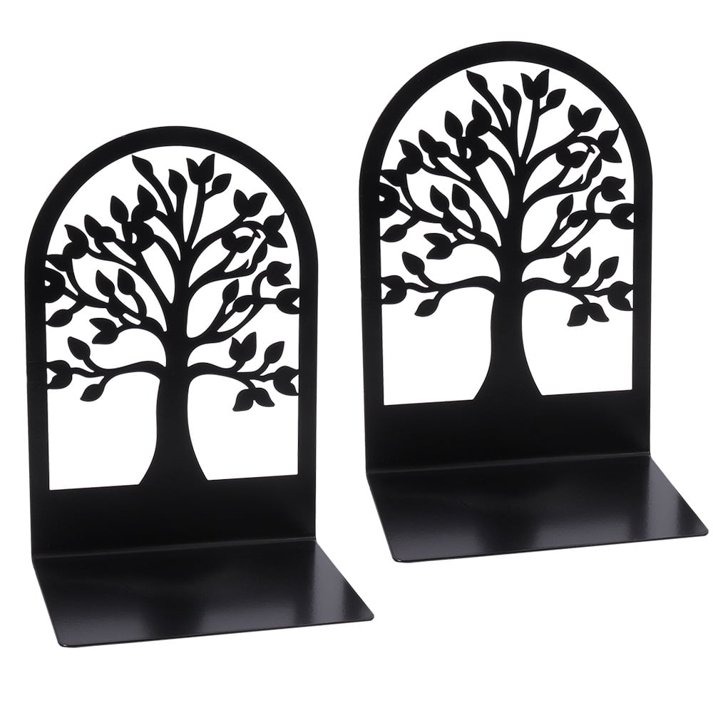 1PC Decorative Stainless Steel Bookends Nonskid Shelf Kids Heavy books Accessory 