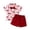 S03 Red, variant on Toddler Boys Outfits Short Sleeve Lapel Heart Print Shirt and Shorts Set Valentine's Day Clothes 2 Piece