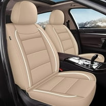 LAONNVIR Car Seat Covers Fit for Toyota Corolla 2000-2019 Front Set Leather Car Seat Covers, Waterproof and Scratch-Resistant Car Seat Protector(2 Front Set,Beige)