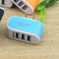 thumbnail image 2 of HLONK Universal Candy Color 3 USB Multi-Port Wall Charger US Plug Wall Adapter Cube Block AC 110-220V 5V, 2 of 2