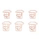 thumbnail image 2 of 100 clips de papel innovadores con forma de taza de café rosa, miniclips de metal reutilizables para oficina, escuela, hogar, 2 of 9