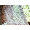 thumbnail image 2 of Ethnic Tulle Curtains with Rod Pocket, Blossoming Flowers Arrangement Inspirations from Oriental Folklore, Sheer Drape for Wedding Party 2 Panels, 7 Sizes, Pale Blue Dark Teal, by Ambesonne, 2 of 3