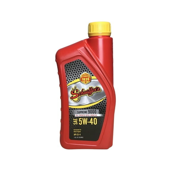 Schaeffer's 9000 5w40 Quart Full Synthetic Diesel Engine Oil- API CJ-4-Moly