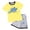 Yellow, variant on Leey-World Baby Boy Summer Clothes Letter Print Rib Knit T-Shirt Tee Tops Solid Casual Shorts Set Infant Summer Outfits Boys Outfit Sets Size 6(Dark Gray,3-4 Years)