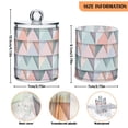 thumbnail image 5 of Yayeee 2 Pack Qtip Holder Bathroom Cotton Swab Canister with Lid Clear Dispenser Set, Green Geometric, 5 of 6