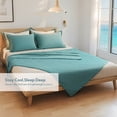 thumbnail image 4 of SUNNY HEAT Twin Cooling Comforter for Hot Sleepers, Double-Sided Cooling Blanket for Summer, Breathable Lightweight Bedding, Teal, 60"x80", 4 of 6