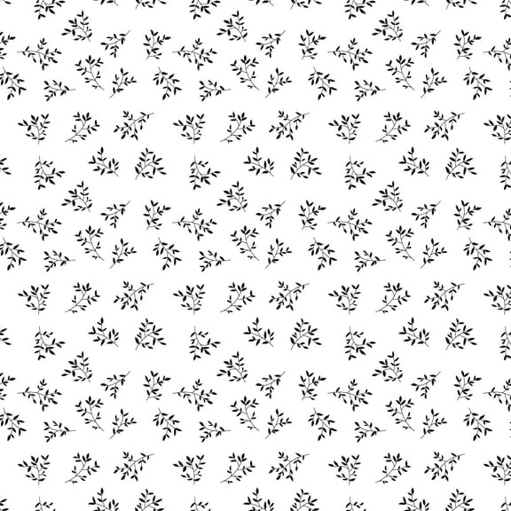 Black Tie Branches Off White-1/4 yard