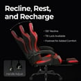 thumbnail image 6 of Neo Chair N-Gen Gaming Chair, Ergonomic Video Game Chair with Headrest, Adjustable Footrest, Lumbar Support High Back PU Leather for Adults, Red, 6 of 7