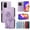 Purple, variant on Wallet Case for OPPO Reno5 Z 5G, Kickstand and 3 Card Slots, Shockproof and Scratch Resistant, Purple
