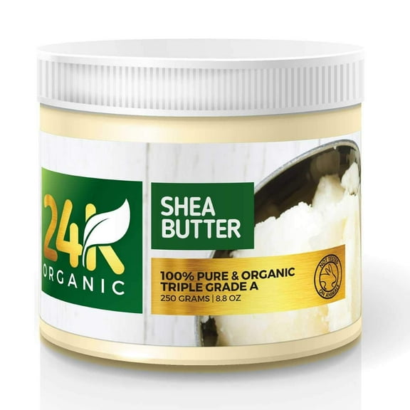 24K Organic Shea Butter - Skin Nourishing, Moisturizing & Healing Shea Butter - Improves Your Overall Skin Appearance.