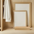 thumbnail image 1 of SOPOTUTU Wooden Mirror Bracket Modern Wood Display Support Base 1Set, 1 of 6