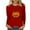 Red-Halloween Shirts, variant on Jsaierl Halloween Shirts for Women Funny Pumpkin Ghost Graphic Tees Stretch Round Neck T-shirt Long Sleeve Dressy Casual Blouse Tops Halloween Clothes