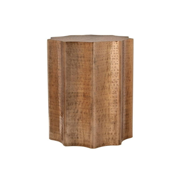 Accent Table, Drum, Side, End, Nightstand, Lamp, Living Room, Bedroom, Copper Metal, Contemporary, Modern