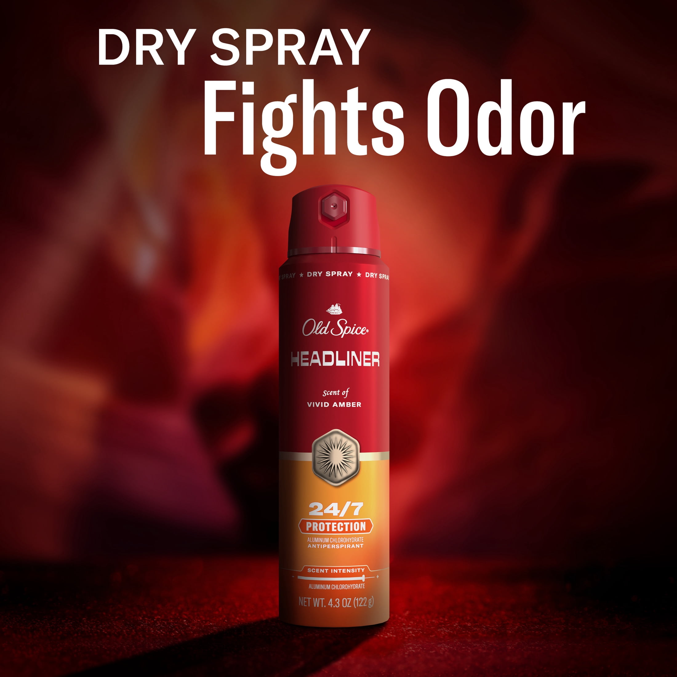 Old Spice Red Collection Antiperspirant Spray for Men, Headliner Scent, 4.3oz