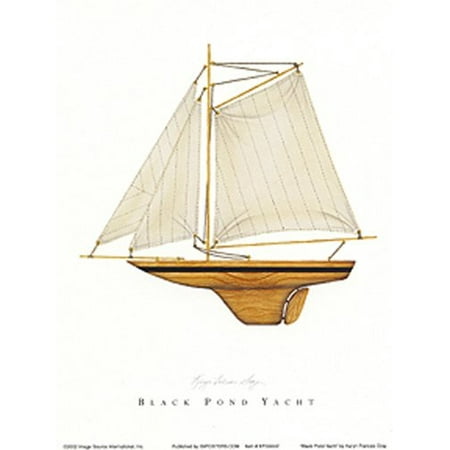 - Black Pond Yacht by Karyn Frances Gray 7x5 (card) Art Print Poster